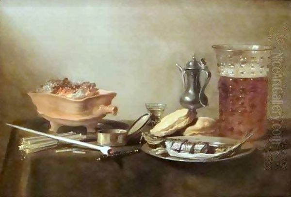 Still Life 6 Oil Painting by Pieter Claesz.