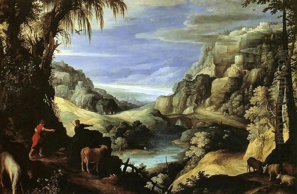 Landscape with Mercury and Argus Oil Painting by Paul Bril