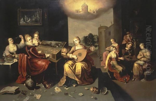 Parable of the Wise and Foolish Virgins Oil Painting by Hieronymus II Francken