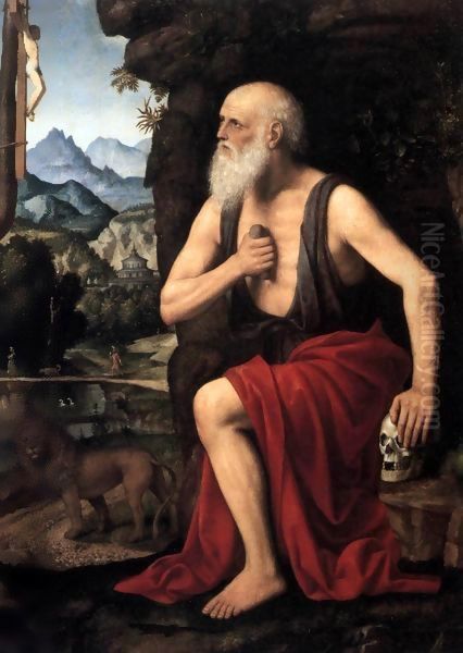 The Penitent St Jerome Oil Painting by Bernardino Luini