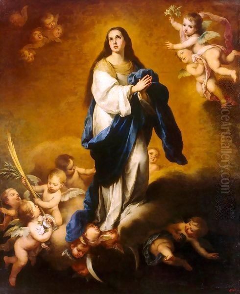 Esquilache Immaculate Conception Oil Painting by Bartolome Esteban Murillo