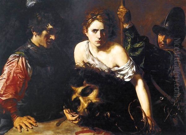 David with the Head of Goliath and Two Soldiers by Jean de Boulogne Valentin