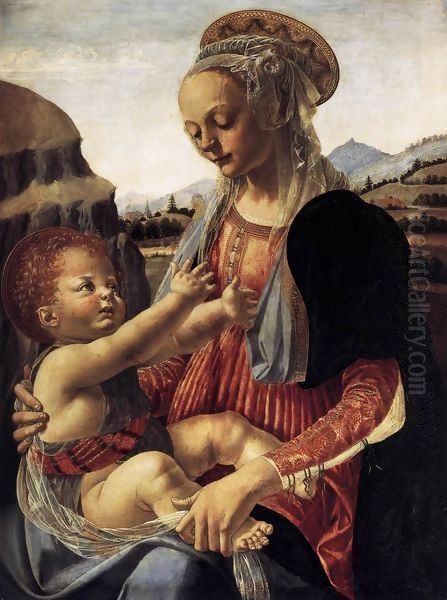 Madonna and Child Oil Painting by Andrea Del Verrocchio