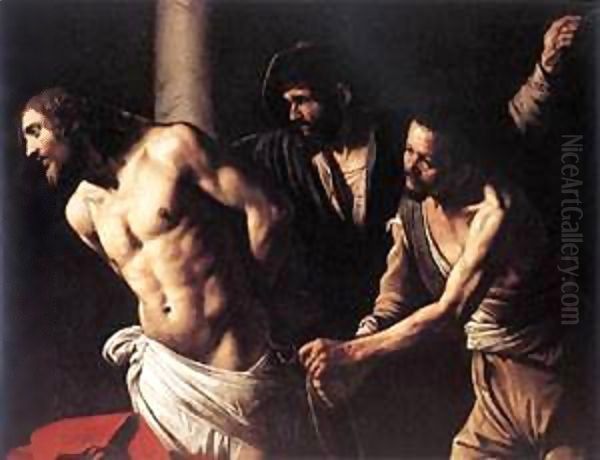 Christ at the Column Oil Painting by Michelangelo Merisi Da Caravaggio