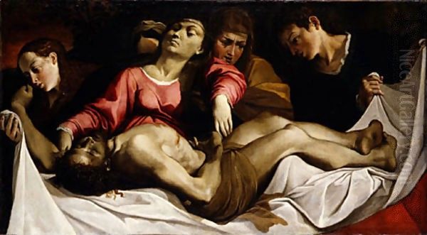 The Lamentation ca 1582 Oil Painting by Lodovico Carracci