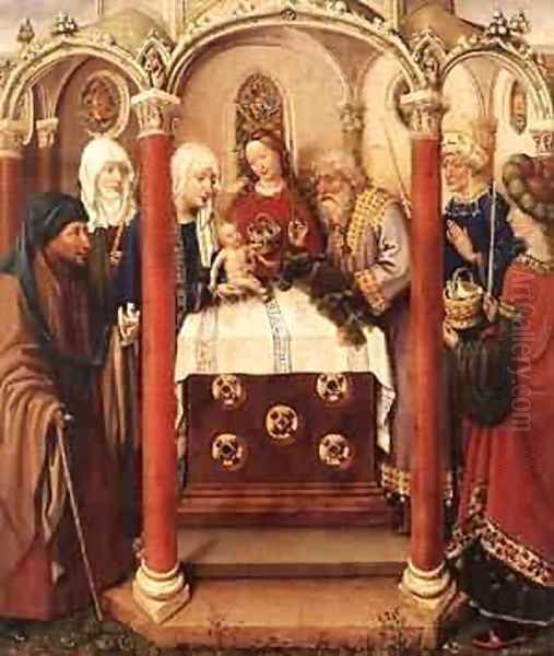 Altarpiece Of The Virgin 1433-35 Oil Painting by Jacques Daret