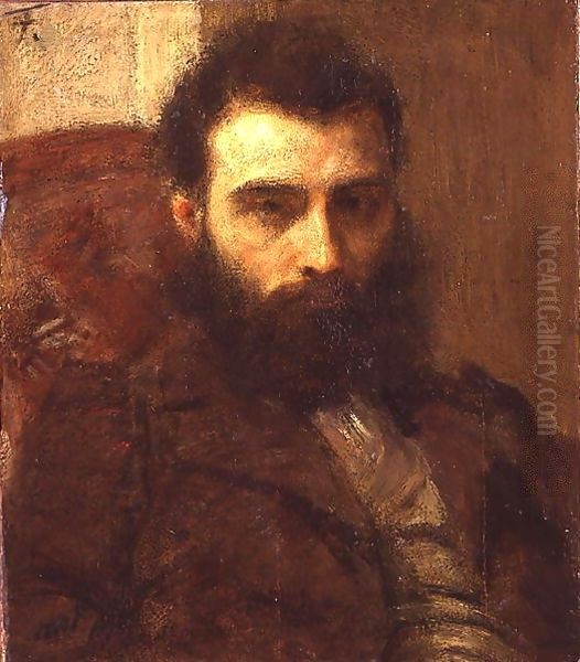 Portrait of a Man Oil Painting by Ignace Henri Jean Fantin-Latour