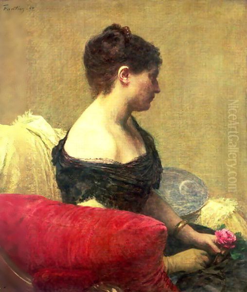 Portrait of Madame Maitre Oil Painting by Ignace Henri Jean Fantin-Latour