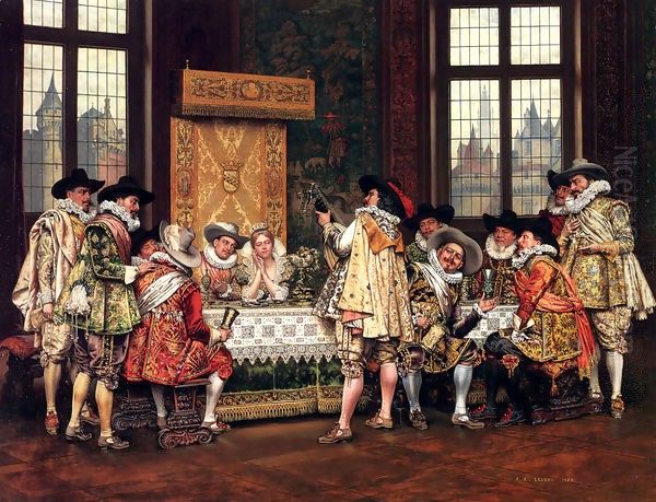 The Rehearsal 2 Oil Painting by Adolphe-Alexandre Lesrel