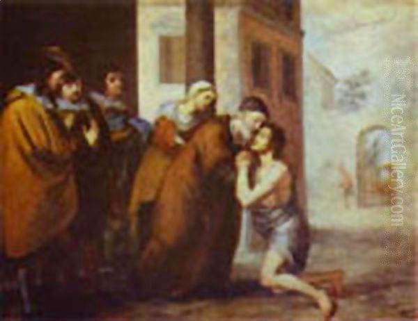 The Return Of The Prodigal Son 1660s Oil Painting by Bartolome Esteban Murillo