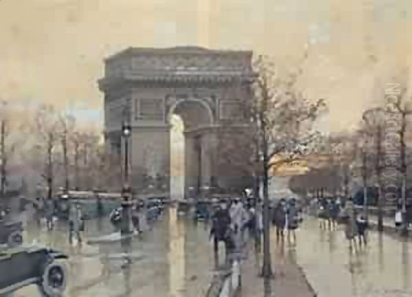 The Arc de Triomphe Paris Oil Painting by Eleanor Fortescue-Brickdale