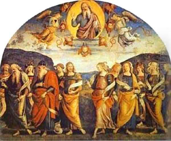 The Almighty With Prophets And Sybils 1500 Oil Painting by Pietro Vannucci Perugino