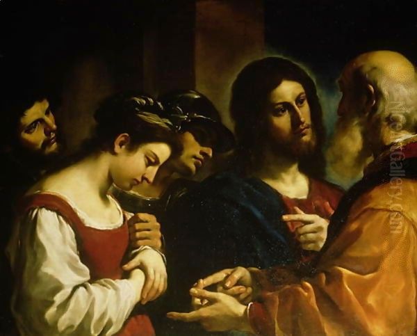 The Woman taken in Adultery 1621 Oil Painting by Guercino