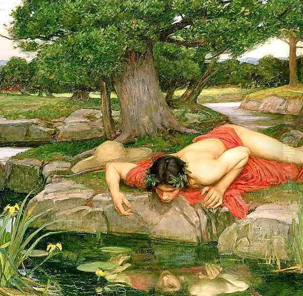 Echo and Narcissus 1903 Oil Painting by John William Waterhouse