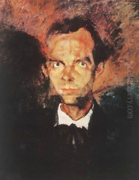 Portrait of Bela Bartok 1913 Oil Painting by Paul Brill