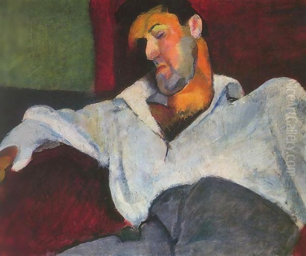 Portrait of Composer Leo Weiner 1911 Oil Painting by Paul Brill