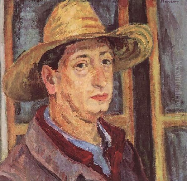 Self portrait c 1940 Oil Painting by Paul Brill