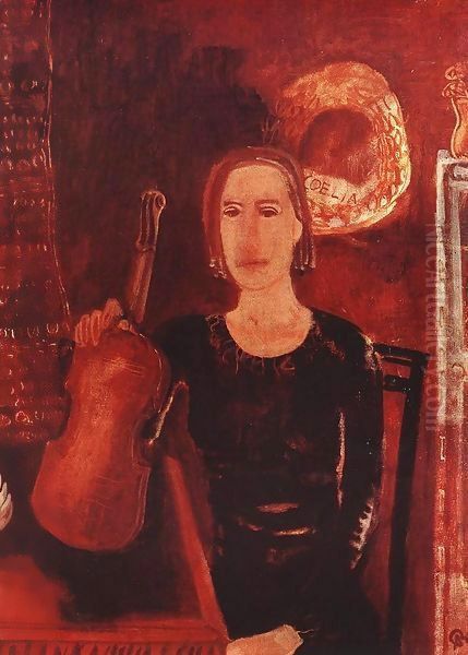 Violinist 1931 Oil Painting by Ary Schefer