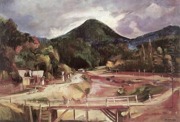 Bridge in the Valley 1929 Oil Painting by Imre Amos