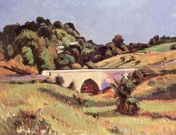 Roman Bridge at Dorgicse 1971 Oil Painting by Imre Amos