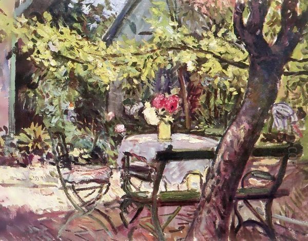 Sunshine in the Garden 1965 Oil Painting by Imre Amos