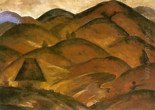 Landscape with Mountains 1922 Oil Painting by Maria Modok