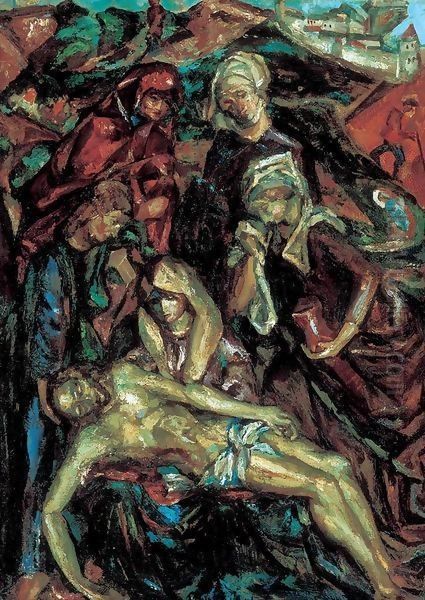 Deposition from the Cross 1912 14 Oil Painting by Tibor Duray