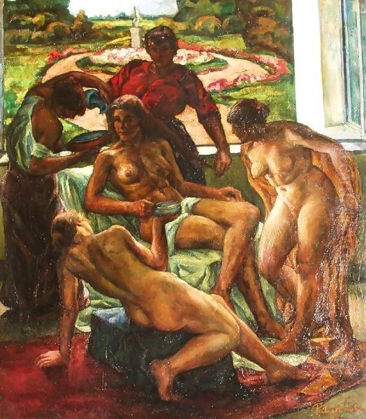 Models 1916 Oil Painting by Tibor Duray