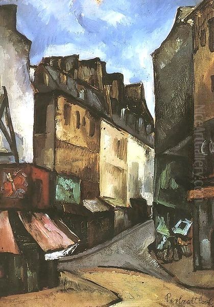 Street in Paris 1930 Oil Painting by Tibor Duray