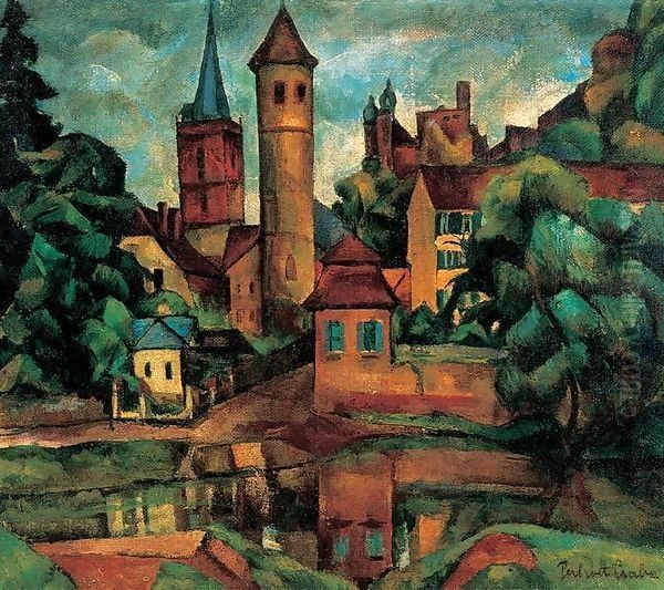 Wertheim am Main 1923 Oil Painting by Tibor Duray