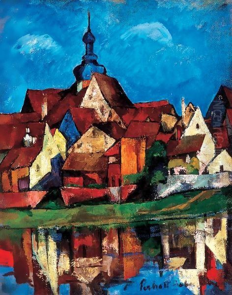 Wertheim am Main 1923 2 Oil Painting by Tibor Duray