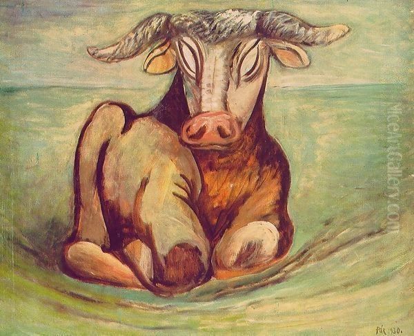 Bull I 1930 Oil Painting by Bela Onodi