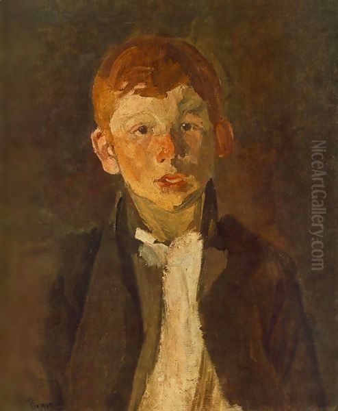 Red haired Gipsy Boy 1903 Oil Painting by Bela Onodi