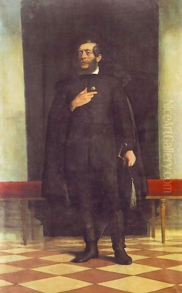 Lajos Kossuth 1931 Oil Painting by Istvan Boldizsar