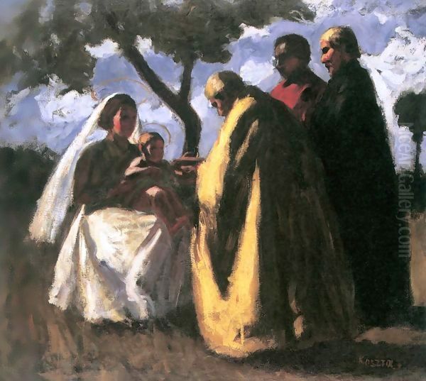 The Three Magi 1906 07 Oil Painting by Jeno Remsey