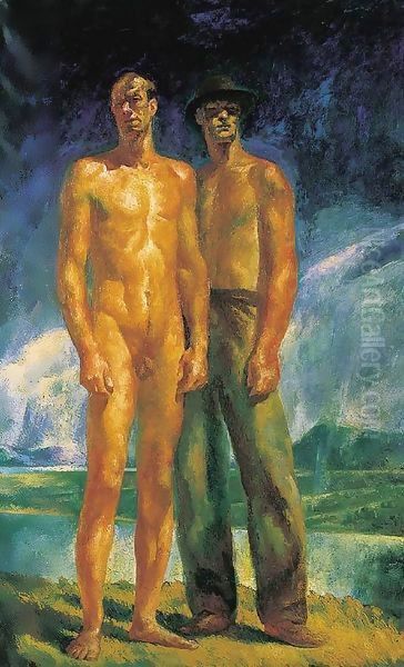 At the Peak 1925 Oil Painting by Istvan Desi-Huber