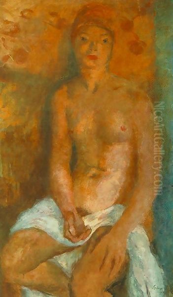 Nude 1936 Oil Painting by Istvan Desi-Huber