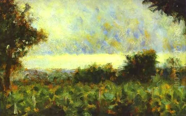 Landsacape 1882-83 Oil Painting by Georges Seurat