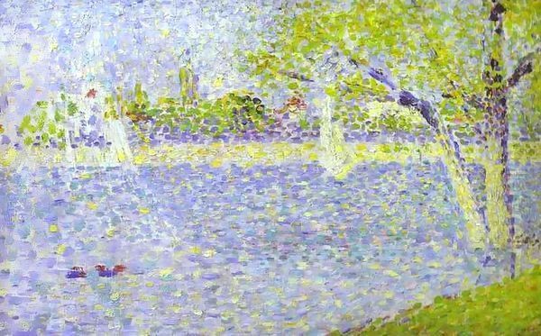 The Siene At La Grande Jatte 1888 Oil Painting by Georges Seurat