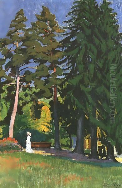 In the Park 1910 Oil Painting by Robert King