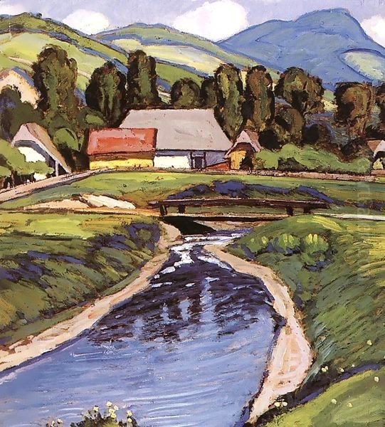 Springtime at the Stream Oil Painting by Robert King