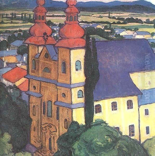 View from the Stephen Tower 1908 Oil Painting by Robert King