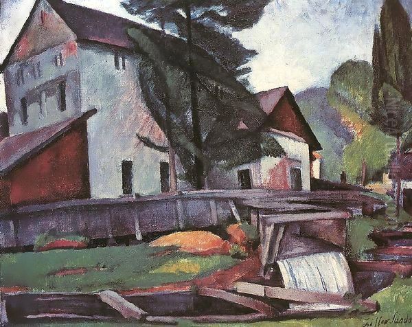 Watermill 1923 Oil Painting by Robert King