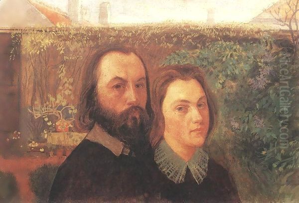 Double portrait 1907 Oil Painting by Robert Bereny