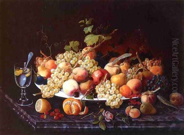 Still Life with Fruit 1850 Oil Painting by Severin Roesen