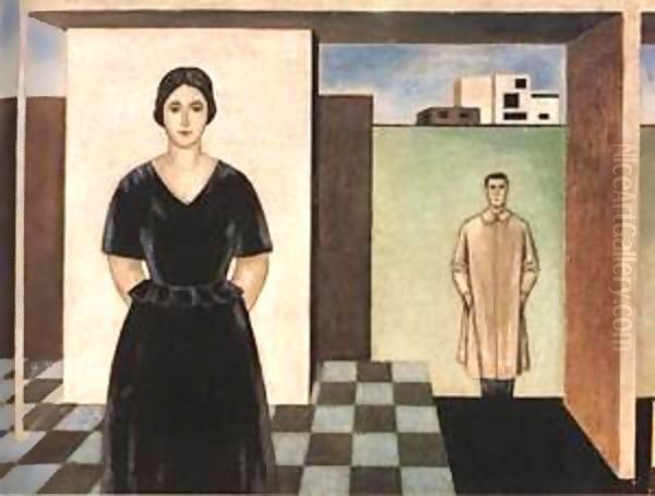 Architect Forbat and his Wife 1924 Oil Painting by Piere-Paul Prudhon