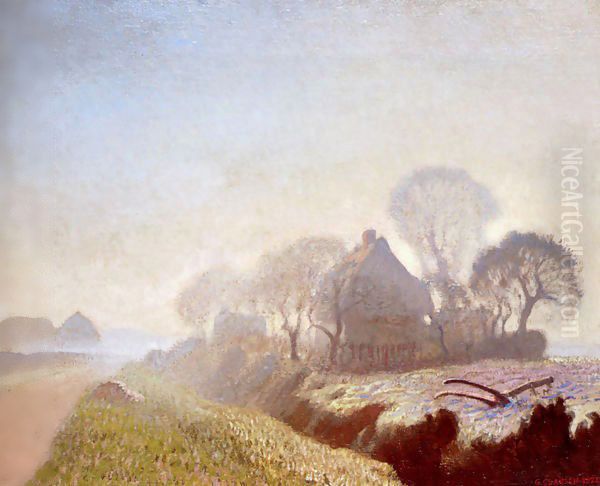 Morning In November 1922 Oil Painting by Sandor Nagy