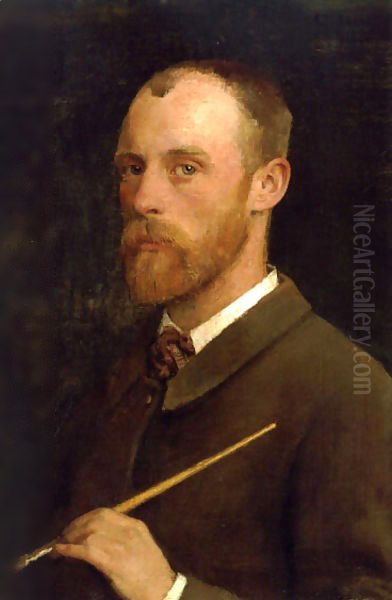 Portrait of the Artist 1882 Oil Painting by Sandor Nagy