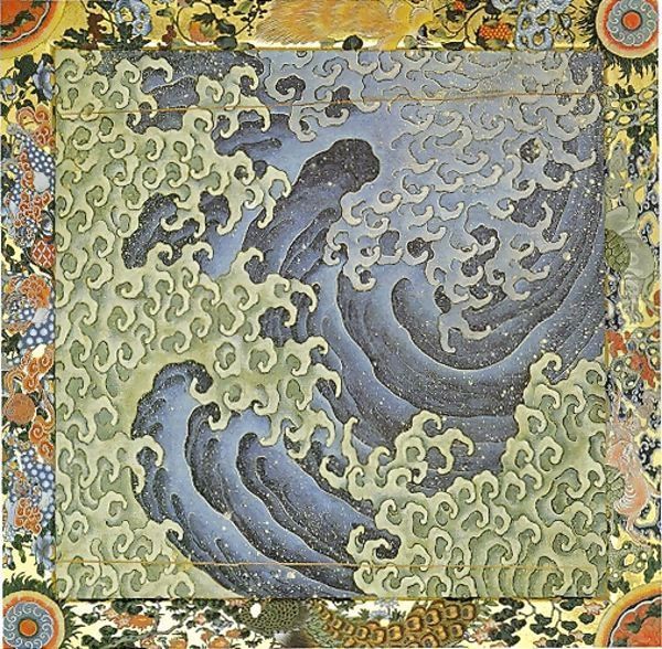 Masculine Waves (Onami) Oil Painting by Katsushika Hokusai