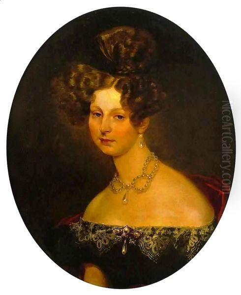 Portrait of Grand Duchess Elena Pavlovna 1829 Oil Painting by Julia Vajda